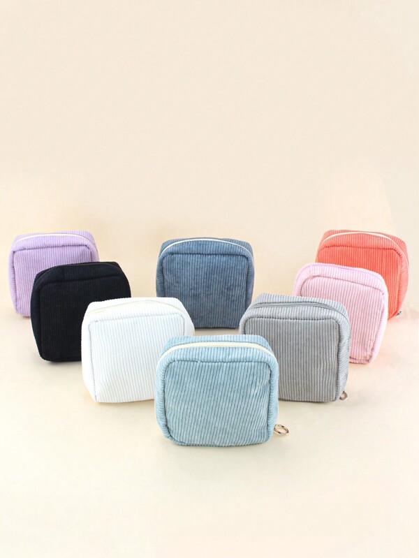 1 Peça Mini Bolsa de Maquiagem, Estojo de Viagem de Cosméticos Pequeno de Nylon Organizador para Mulheres/Meninas, Absorventes Higiênicos, Mini Nécessaire com Zíper Adorável para Porta-Moedas de Estilo Preppy para Escola, Trabalho, Viagem, Organizador de Artigos de Toalete de Viagem, Presentes Essenciais, Acessórios com Zíper, Unhas