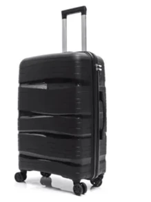 Polypropylene Travel Suitcase Size M 23kg European Style - 黑色 - 查看 1