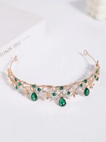 1pc Girls' Luxury Sweet Rhinestone 3D Princess Crown Headband - Multicolor - View 11