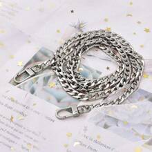 金属扁链肩带、钱包链、单肩包肩带、斜挎包肩带替换链条配件 - 銀色 - 查看 12