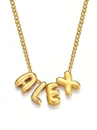 1 Peça Colar de Letra Personalizada em Bolha, Design, Presentes Personalizados para Amigos, Casais e Família em Prata, Ouro, Estiloso, Moda de Outono, Vintage, Contratado, Simples, Mãe de Futebol, Casual, Fofos Personalizados, Único Presentes Ideais para Ela, Namorada, Mãe, Família, Amigos para Aniversários, Dia das Mães, Dia dos Namorados, Formatura, Casamentos, Suprimentos Escolares, Volta às Aulas, Escritório, Escola, Sala de Aula, Presentes de Professor, Universidade, Colegas, Dormitórios, Professor, Meninos e Meninas, Adolescentes, Estudantes do Ensino Médio, Estudantes Universitários, Calouro, Veterano, Encantadora Romance, Estilo Prateado, Chique Utilitário, Vestido de Romance Encantado