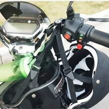 1pc Metal Motorcycle Helmet Lock, Universal Anti-Theft Fixed Lock Multi-Functional Electric Motorcycle Accessories, Motorcycle Bike Scooter Helmet Lock, Lightweight Helmet Hook, Riding Accessories, Lightweight Aluminum Alloy Motorcycle Helmet Lock - For Bicycles And Scooters, Helmet Holder Accessories