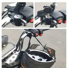 1pc Metal Motorcycle Helmet Lock, Universal Anti-Theft Fixed Lock Multi-Functional Electric Motorcycle Accessories, Motorcycle Bike Scooter Helmet Lock, Lightweight Helmet Hook, Riding Accessories, Lightweight Aluminum Alloy Motorcycle Helmet Lock - For Bicycles And Scooters, Helmet Holder Accessories