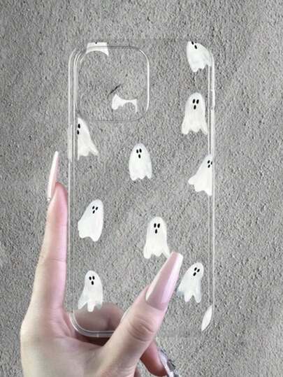 Creative Minimalist Fashionable Cute Monster Pattern Transparent Phone Case Compatible With Iphone 15 14 13 12 11 XS XR X 7 8 Plus Pro Max Mini, Unisex, Can Be Given As A Gift To Friends, Family, Boyfriend, Girlfriend