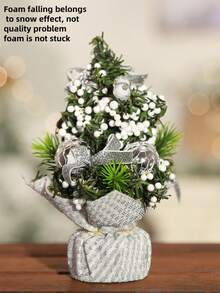 1pc Mini Christmas Tree Desk Decoration For Christmas - Multicolor - View 6