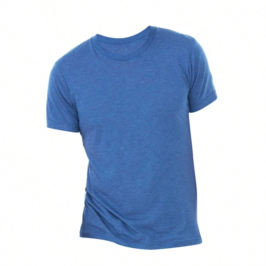 Canvas Mens Triblend Crew Neck Plain Short Sleeve T-Shirt - 50% Polyester/25% Cotton/25% Rayon - (BC2596) - Royal Blue - View 1