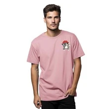 Manfinity Hypemode Cartoon Casual Mens T-Shirt & Tank - 淺粉色 - 查看 2