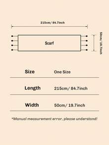 1 chiếc khăn choàng kẻ sọc cashmere giả dày ấm áp dành cho nữ có tua rua cỡ lớn, thời trang dạo phố mềm mại thoải mái khi đi du lịch và sử dụng hàng ngày, mùa thu/đông - Màu Khaki - Xem 5