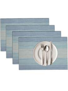 1-8 piezas Individual rectangular de PVC, lavable, fácil de limpiar, antideslizante, resistente al calor, manteles para mesa de comedor, pensamientos dulces, manteles elegantes, decoración de mesa, tapete para cocina y comedor, decoración de boda y festividades