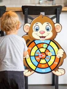 1入組兒童黏球飛鏢靶標板,創意投擲球靶標板,室外運動室內布玩具,教育性桌遊——完美的聖誕,萬聖節,感恩節禮物 - 黃色 - 查看 2