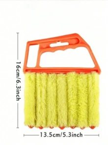 1pc/2pcs High-Density Plush Blind Cleaning Brush For Radiator, Air Conditioner And Fan Dust Removal - Multicolor - View 2