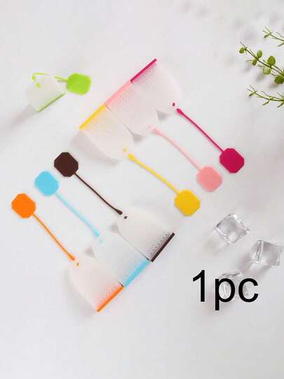 1 件可重复使用的硅胶茶包，带长绳，创意优质散叶茶滤网，适用于茶杯、马克杯和茶壶，多种颜色，升级孔径和更好的过滤器，茶具