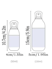 50ml/150ml Cute Little White, Pressing Spray Bottle, Emulsion Bottle, Travel Portable Set Spray Bottle Makeup Skin Care Products Facial Spray Vacuum Small Empty Bottle Suitable For Home And Outdoor Travel. Christmas Present