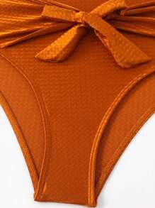 Allurini Nouvel ensemble de 3 pièces/set de bikini avec bonnets souples sexy, comprenant le Top de maillot de bain, le bas et la jupe cache-maillot, pour la plage, la piscine, les sources chaudes, pour les vacances d'été