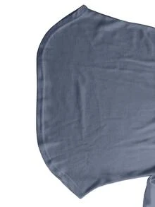 女士时尚华夫格针织 Polo 衫，欧美风格 - 淺藍色 - 查看 4