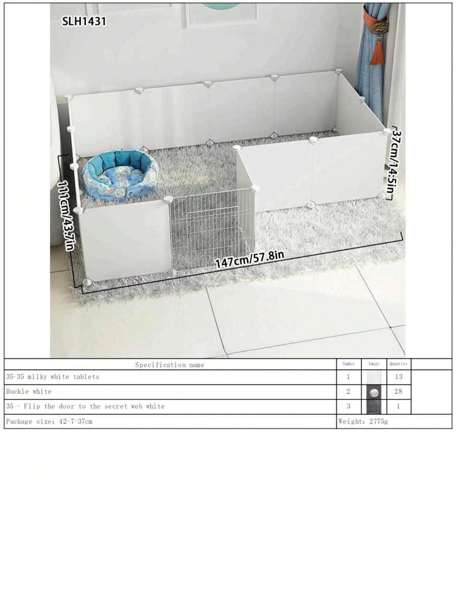 Pet Fence, Indoor Dog Crate, Dog Bed, Enclosure Board, Cat Barrier, Cat