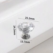 15Pieces Of Acrylic Cabinet Handles, Crystal Clear Diamond Shape, European Style Hardware Handles, Highly Attractive Suitable For Drawers, Wardrobes, Cabinets And Shoe Cabinet Knobs - Multicolor - View 14