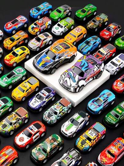 10pcs/20pcs/30pcs Inertia Mini Car Toy,Consistent Size,Suitable For Kids' Party Favors,Race Car Toy,Easter & Christmas Fillers,Party Gifts,Ideal For Boys And Girls Style Will Be Sent Randomly,Cars,Toy Cars,Toys For Boys,Back To School