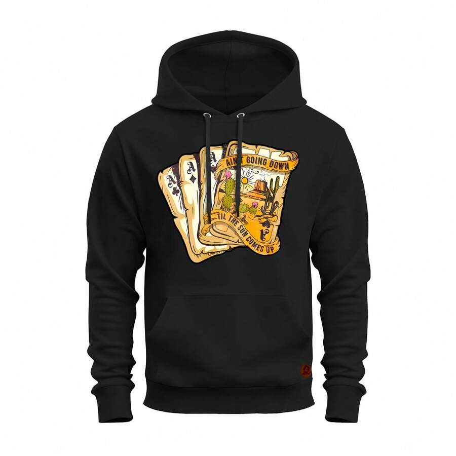 Unisex Sweatshirt Printed Comfortable Winter Tracksuit Letters Aust - 黑色 - 查看 1