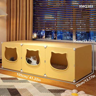 四合一猫砂盆、猫砂盘、猫窝、四季猫屋，大号