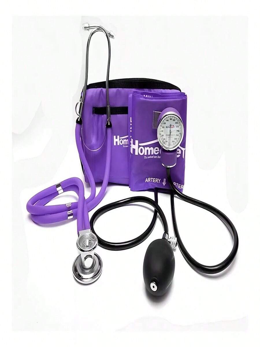 KIT BAUMANÓMETRO CON ESTETOSCOPIO PROFESIONAL - RAPPAPORT - HOMECARE 2400 - Morado - Ver 1