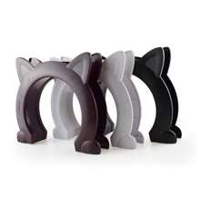 1 件装宠物猫门、猫窝门孔、猫耳形门、双向宠物自由进出门、室内猫门框、小狗门孔 - 彩色 - 查看 4