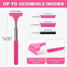 1pc Rearview Mirror Wiper Stainless Steel Retractable Wiper Window Glass Fog Removal Wiper Clean The Car Wiper Board - Multicolor - View 9