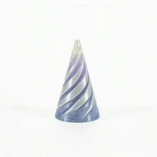 1pc Impossible Pyramid Passthrough Sculpture, 3D Printed Spiral Cone, Mini Vortex Thread Illusion, Plastic, No Power Needed, Perfect For Christmas Home Decor & Unique Gift Ide - Multicolor - View 5