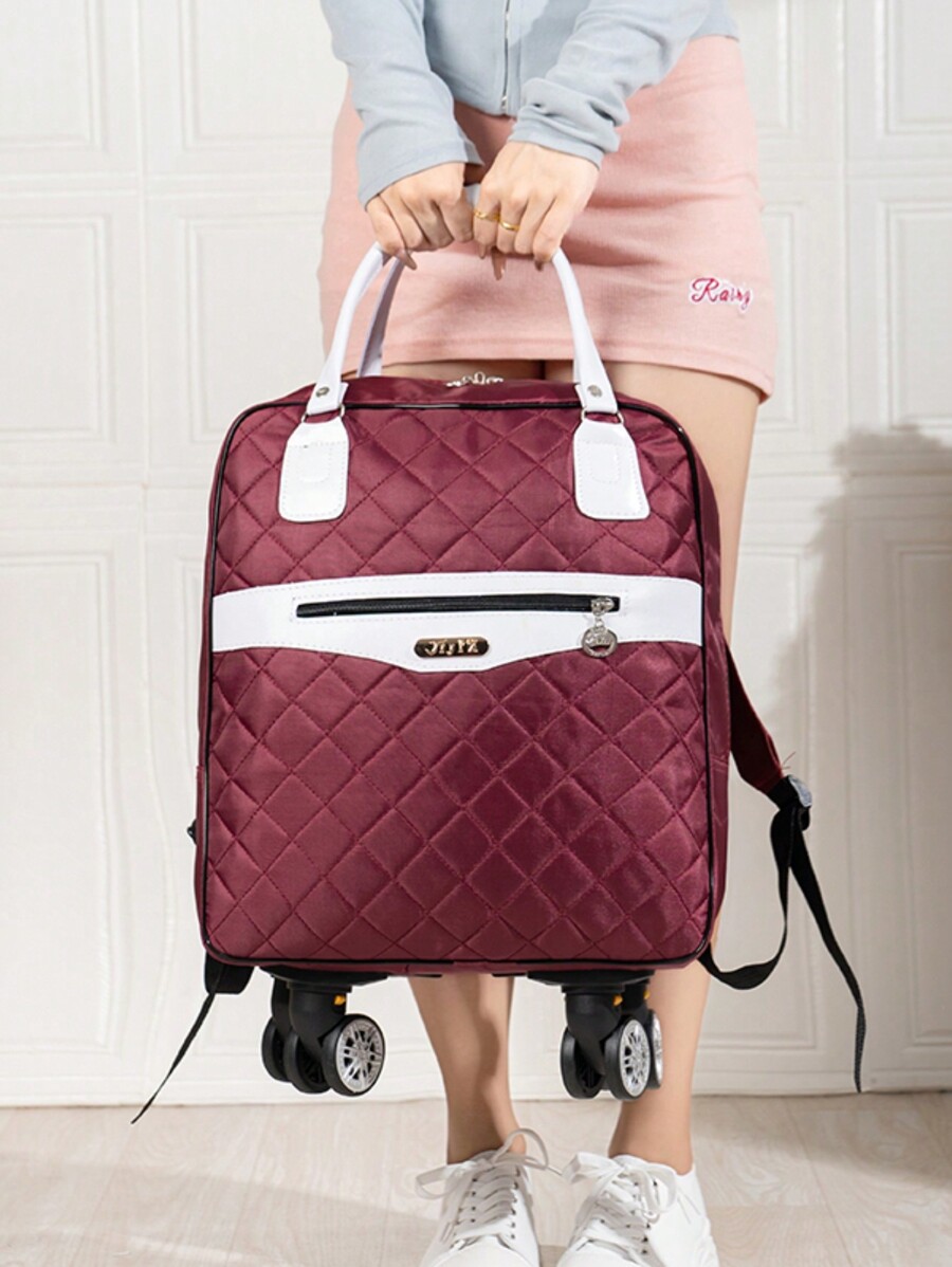 MultiDirectional Wheeled Trolley Backpack Travel Bag Oxford Fabric