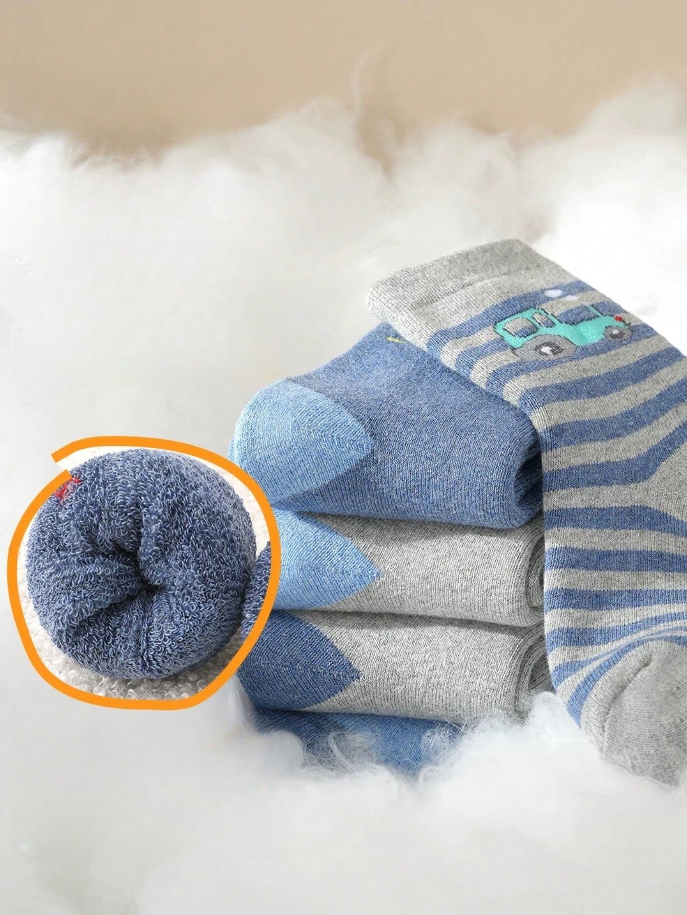 5 أزواج من جوارب شتوية سميكة للأطفال ، جوارب بنقشة...