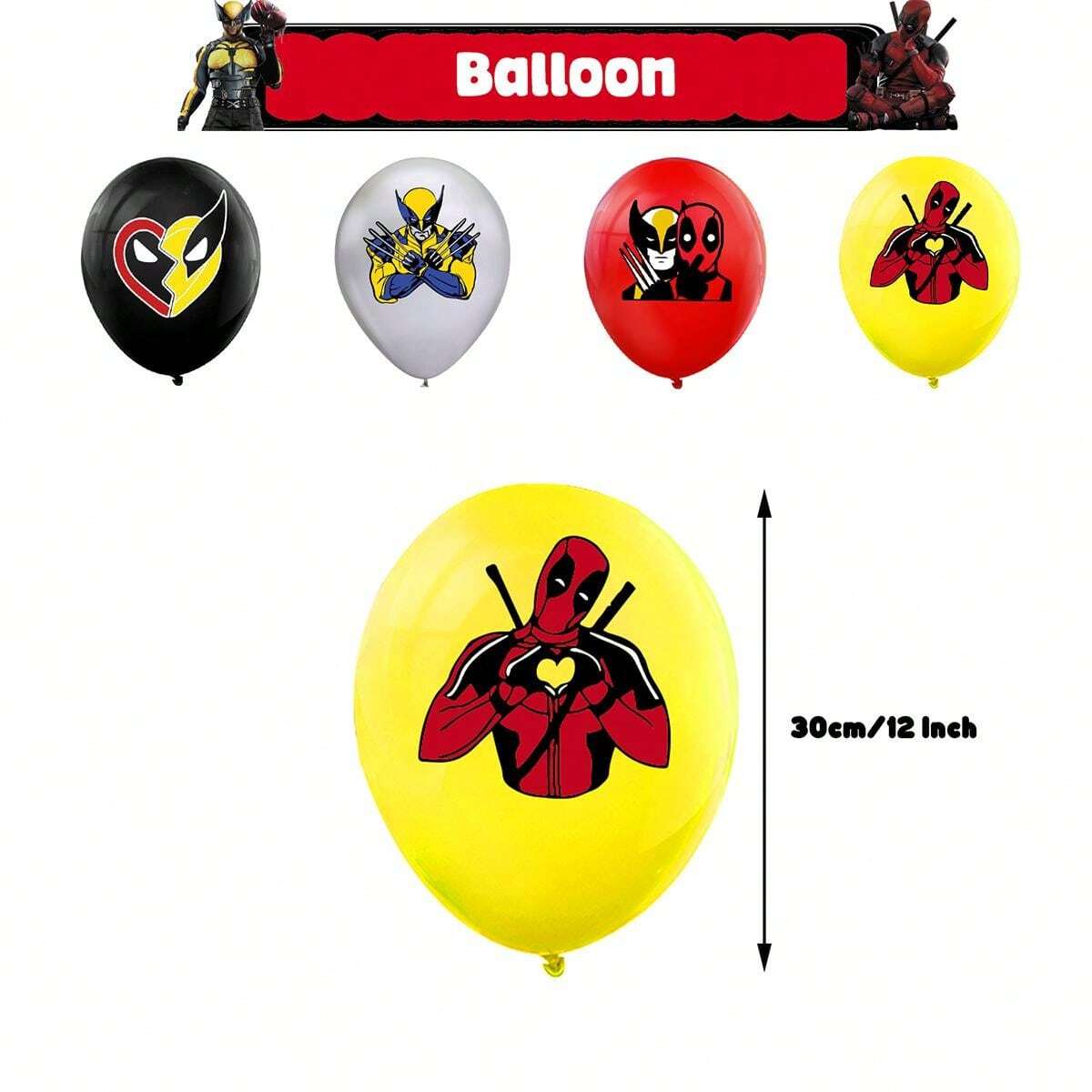 Disney Deadpool Theme Birthday Party Decorations - Deadpool, Wolverine