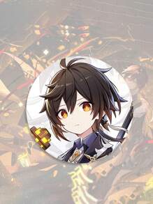 Metal Laser Cut Anime Game Badges, Pins & Brooches For Raiden Shoggun, Hu Tao, Klee And Other Cute Characters