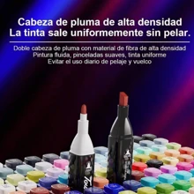 Set de 168/120/80/60/48/36/24 marcadores de punta doble, punta de pincel, para papelería, en variedad de colores, con organizador. Marcadores de agua de punta doble y pincel para dibujar, colorear, acuarelas, caligrafía y cómics. Marcadores de punta de pincel para niños y adultos. Set de marcadores premium de alta calidad, acrílicos permanentes, en estuche, para regresar a la escuela