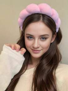 1 pieza Diadema retro de mujer con esponja en forma de nube, diadema de pelo con bordes anchos y alta presión, antideslizante para lavarse la cara, otoño, invierno, accesorios para el cabello, dulce y lindo, diadema, aros para el cabello, accesorios para la cabeza