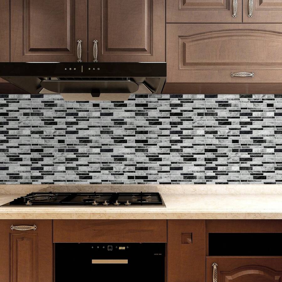 12PCS Kitchen Stickers SelfAdhesive PVC Floor Tiles AntiMarble