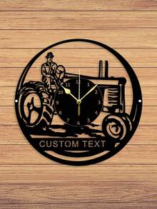 An Ironwork Biker Metal Clock Wall Art Personalized Can Be Customized Name Car Motorcycle Farmhouse Style Wall Art Decorative Living Room Office Decorative Metal Art Gifts Birthday Graduation - Black - View 4