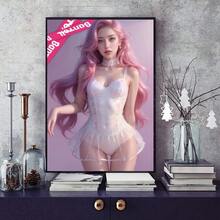 1 幅性感美学海报男士卧室游戏室浴室装饰墙艺术画帆布墙饰家居装饰客厅装饰美学印刷品 - 彩色 - 查看 5