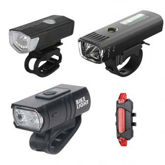Bicycle Headlight Usb Rechargeable, High Brightness Lighting For Night Riding Fishing Camping Outdoor Sports