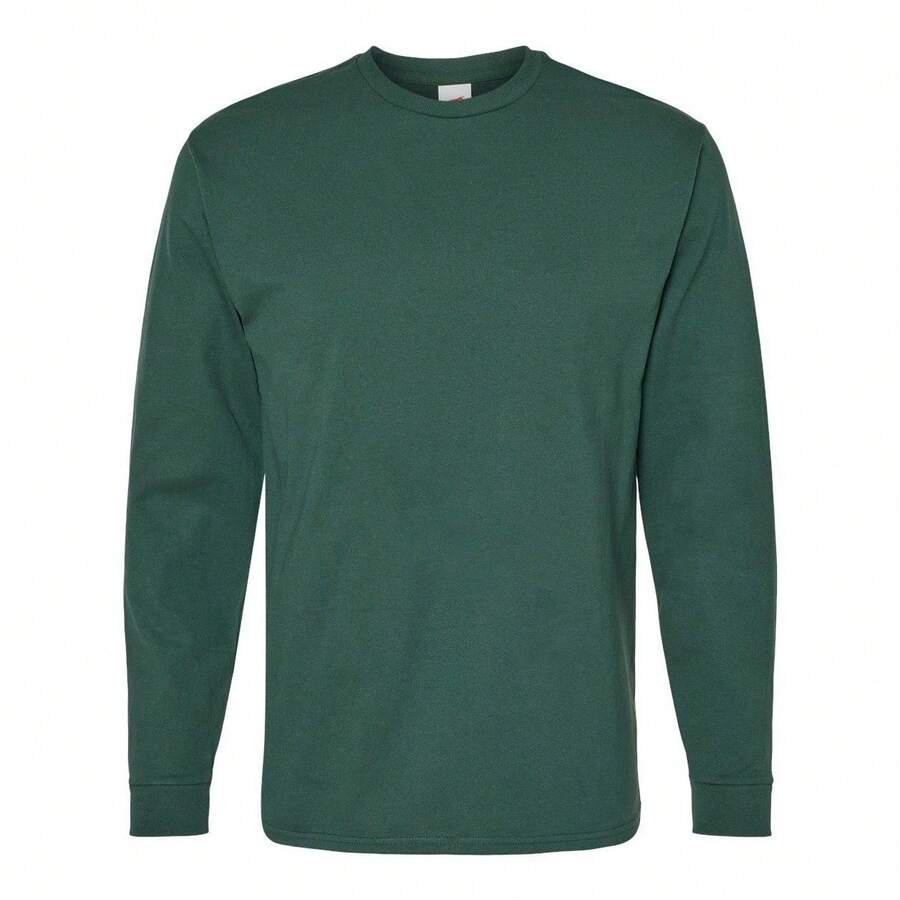 Hanes Essential-T Long Sleeve T-Shirt - (SA90) - 綠色 - 查看 1