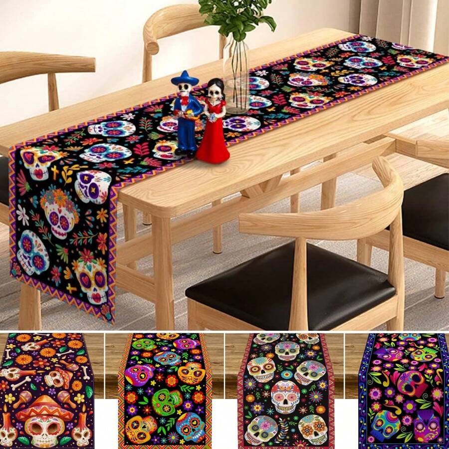 1 tấm khăn trải bàn, khăn trải bàn, đồ trang trí tiệc, đồ trang trí bàn, khăn trải bàn vải lanh hình đầu lâu phong cách Mexico, khăn choàng bằng vải bố chống thấm nước chống bẩn theo mùa ngày lễ Halloween Ngày của người chết, bảo vệ mặt bàn, trang trí ngày lễ cho gia đình, trang trí nhà cửa, quà tặng, trang trí bối cảnh, đồ dùng cho tiệc tiệc Halloween, trang trí nhà cửa, trang trí nhà bếp, trang trí Halloween, trang trí phòng, trang trí Giáng sinh, trang trí tiệc, đồ thủ công trang trí, đồ trang trí bàn làm việc, đồ trang trí bàn, quà tặng tiệc, đồ trang trí Halloween, đồ trang trí Giáng sinh, quà tặng Halloween, quà tặng Giáng sinh.