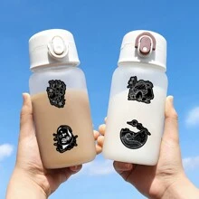 50PCS Black And White Graffiti Stickers Vinyl Aesthetics Stickers For Scrapbooking, Diary, Laptop, Bumper, Skateboard, Water Bottle, Computer, Phone, Cartoon, Hard Hat, Car Stickers And Decals - Multicolor - View 6