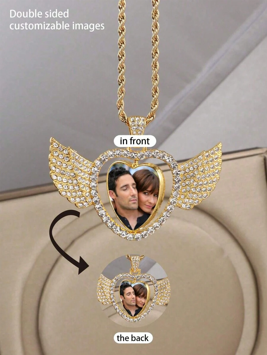 1 قلادة معلقة شخصية مخصصة الصنع مع صورة، قلادة معلقة شخصية للرجال والنساء، قلادة معلقة الوجه كهدية للصديق والصديقة والأم والأب، هدية عيد الحب، تذكارية لمناسبات الأعياد والأفراح وعيد الأب وعيد الميلاد