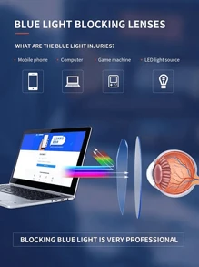 1 件女士复古时尚大框眼镜，适合日常使用透明眼镜配件电脑阅读游戏电视手机眼镜配件女士 - 豹紋 - 查看 6