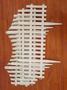 4 piezas/6 piezas/12 piezas/24 piezas Cercas de plástico PVC, para decorar jardines, césped, villas, patios, granjas, huertos, paisajes exteriores, etc.