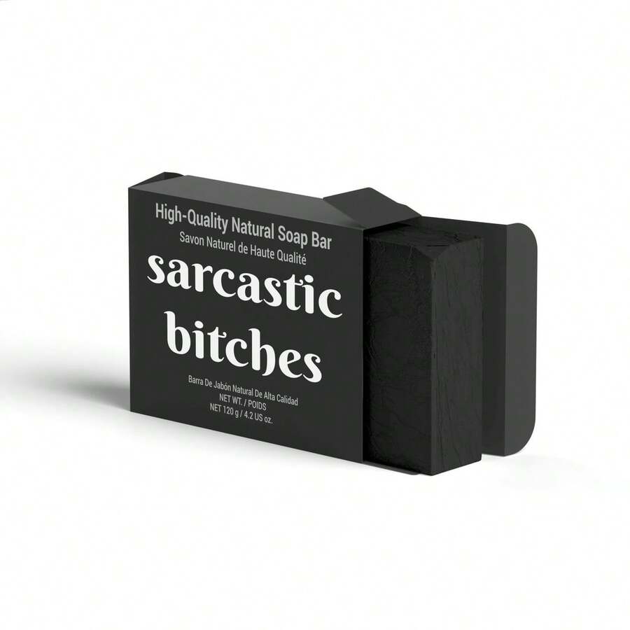 Sarcastic Brands Sarcastic  Organic Charcoal Soap Bar 120g With Goats Milk And Lavender - Multicolor - View 1