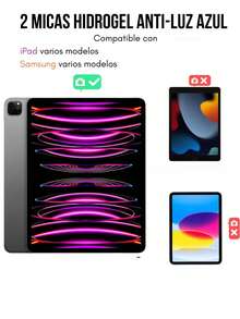 2 MICAS DE HIDROGEL RESISTENTES PARA TAB S9 FE - HD - Ver 3