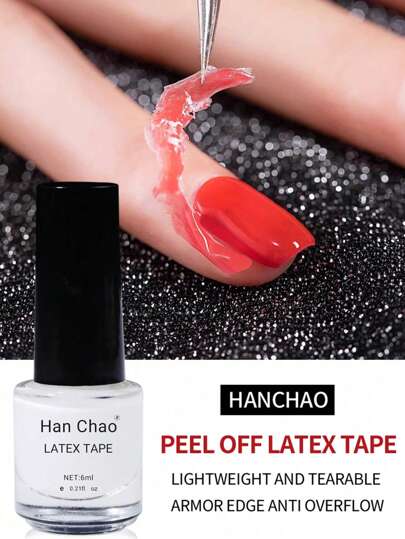 1pc 6Ml Nail Peel Off Liquid Anti-Overflow Glue Edge Latex Tape Fast Dry Skin Care Protect Nail Polish Varnish Tool Quickly & Easily Remove Gel Nail Degreaser