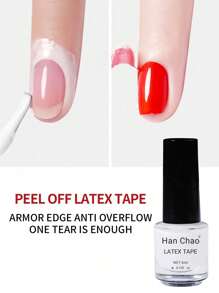 1 件裝 6 毫升指甲剝離液防溢膠邊緣乳膠膠帶快乾護膚保護指甲油清漆工具快速輕鬆去除凝膠指甲除油劑