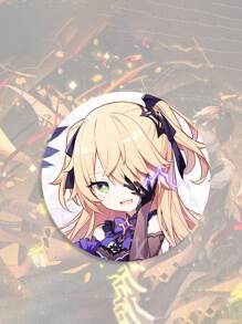 Metal Laser Cut Anime Game Badges, Pins & Brooches For Raiden Shoggun, Hu Tao, Klee And Other Cute Characters