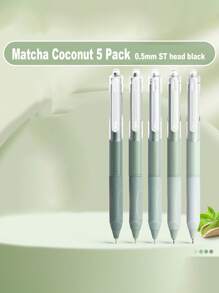 15支/5支 ST 速干黑色中性笔 0.5mm，高品质大容量按钮式考试书写笔，适用于办公室，墨水顺滑，适合返校